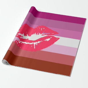Papier Cadeau Drapeau de la fierté lesbienne