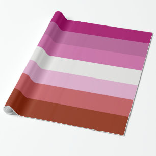Papier Cadeau Drapeau de la fierté lesbienne (origine)