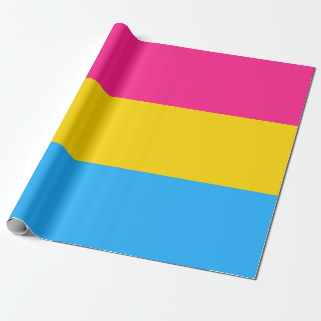 Papier Cadeau Drapeau de la fierté Pansexual (Déroulé)