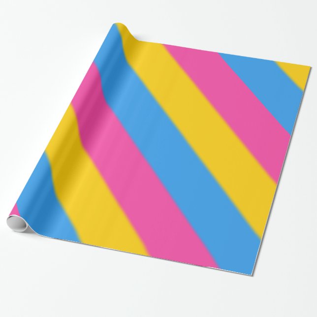 Papier Cadeau Drapeau de la fierté Pansexual Falln (Déroulé)
