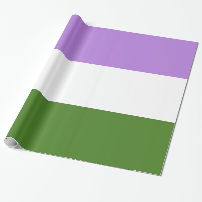Papier Cadeau Drapeau de la fierté queer (Déroulé)