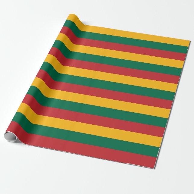 Papier Cadeau Drapeau de la Lituanie (Déroulé)
