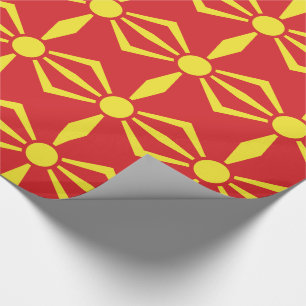 Papier Cadeau Drapeau de la Macédoine du Nord