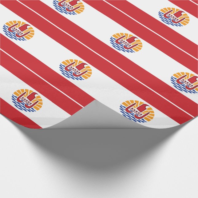 Papier Cadeau Drapeau de la Polynésie française (Coin)