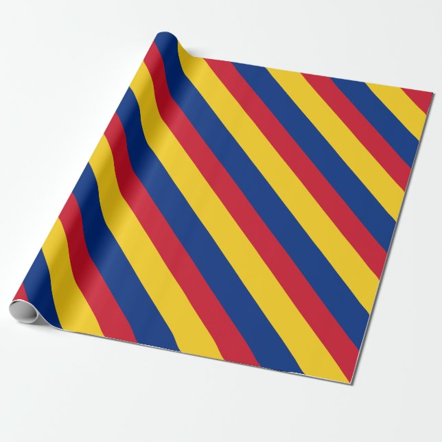 Papier Cadeau Drapeau de la Roumanie (Déroulé)