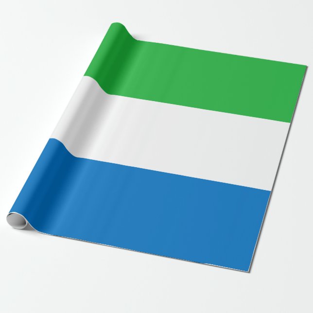 Papier Cadeau Drapeau de la Sierra Leone (Déroulé)