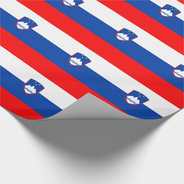 Papier Cadeau Drapeau de la Slovénie (Coin)