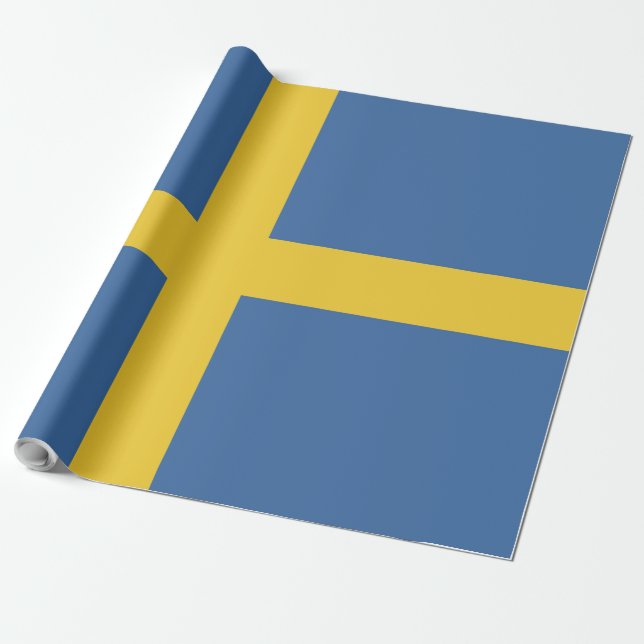 Papier Cadeau Drapeau de la Suède (Déroulé)