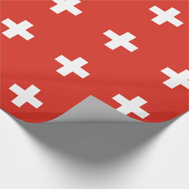 Papier Cadeau Drapeau de la Suisse (Coin)