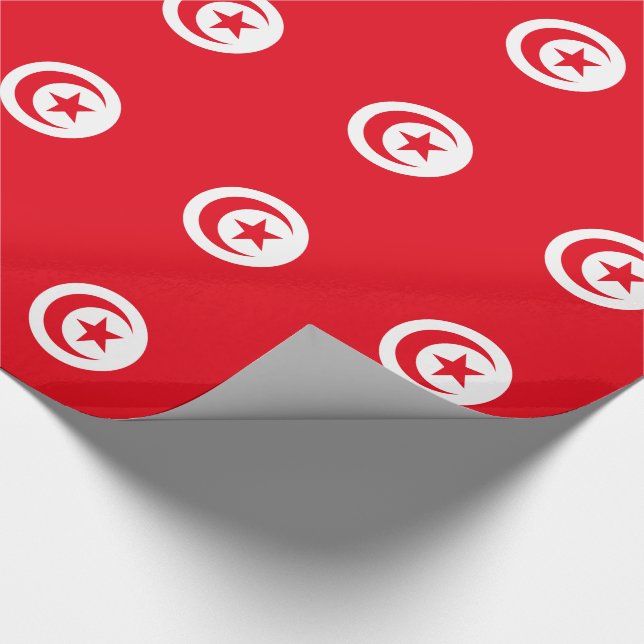 Papier Cadeau Drapeau de la Tunisie (Coin)