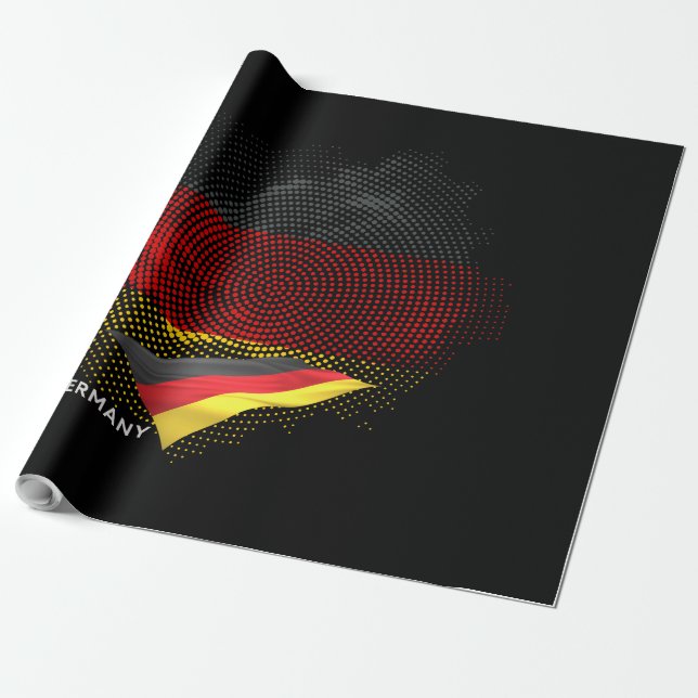 Papier Cadeau Drapeau de l'Allemagne (Déroulé)