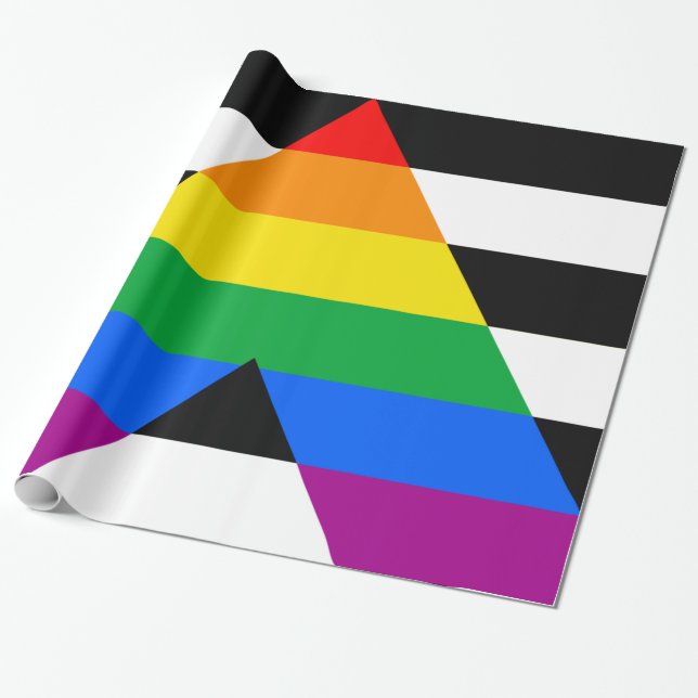 Papier Cadeau Drapeau de l'allié LGBTQ+ (Déroulé)