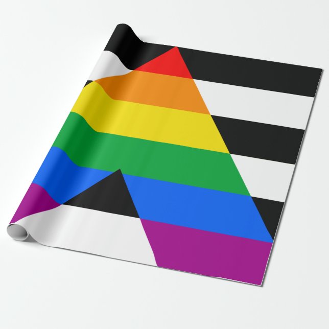 Papier Cadeau Drapeau de l'allié LGBTQ+ (Déroulé)