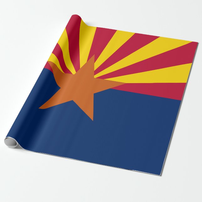 Papier Cadeau Drapeau de l'Arizona (Déroulé)