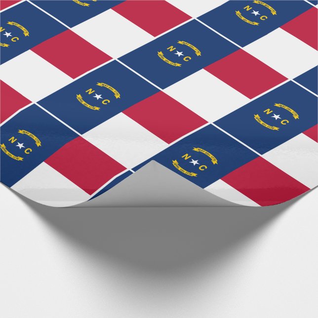 Papier Cadeau Drapeau de l'État de Caroline du Nord (Coin)
