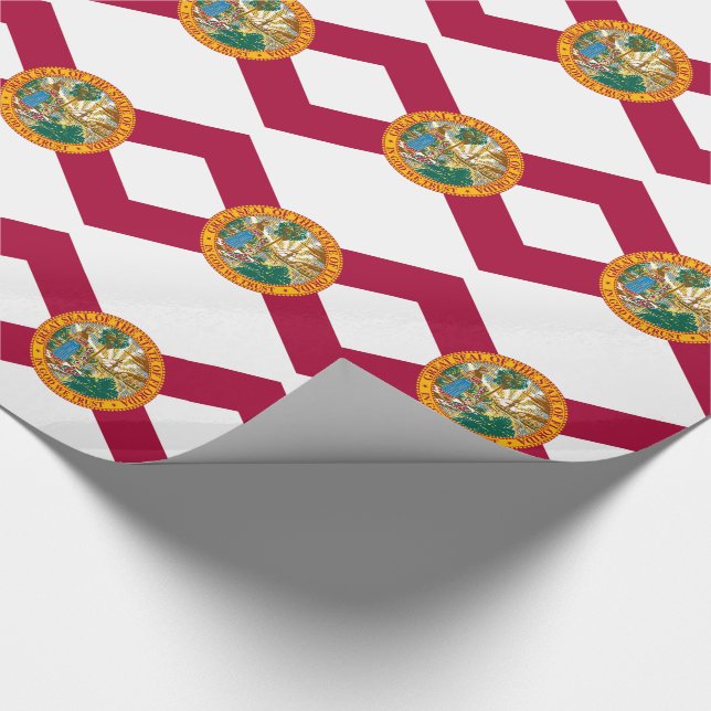 Papier Cadeau Drapeau de l'État de Floride (Coin)