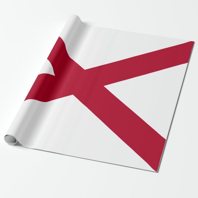 Papier Cadeau Drapeau de l'état de l'Alabama (Déroulé)