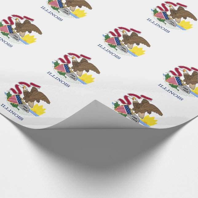 Papier Cadeau Drapeau de l'État de l'Illinois (Coin)
