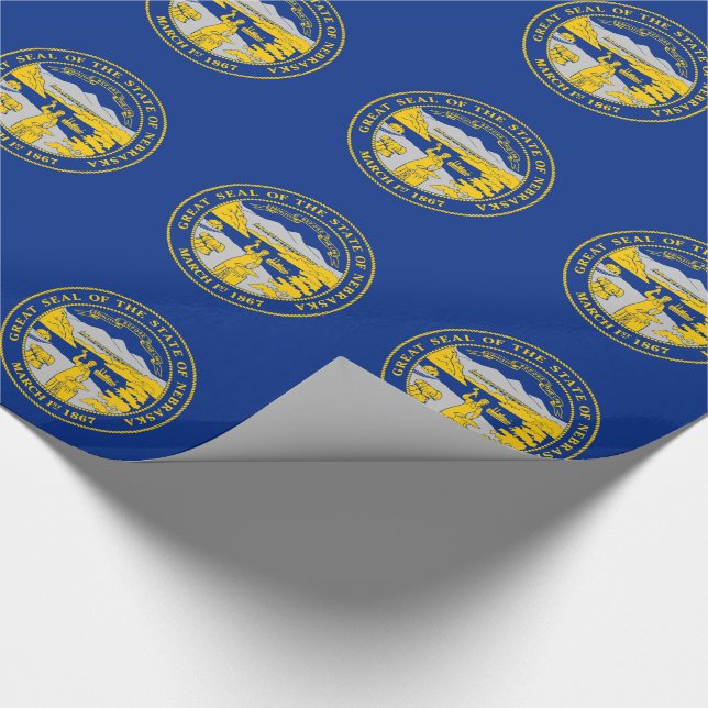 Papier Cadeau Drapeau de l'État du Nebraska (Coin)