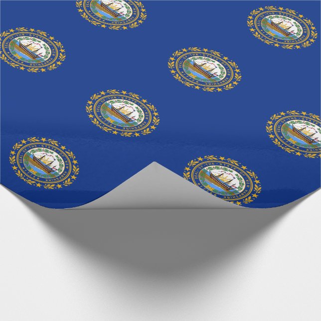 Papier Cadeau Drapeau de l'État du New Hampshire (Coin)