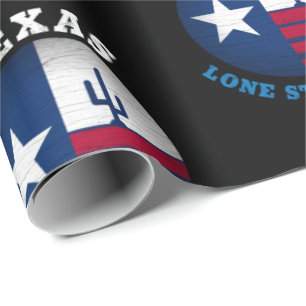 Papier Cadeau Drapeau de l'étoile solitaire du Texas