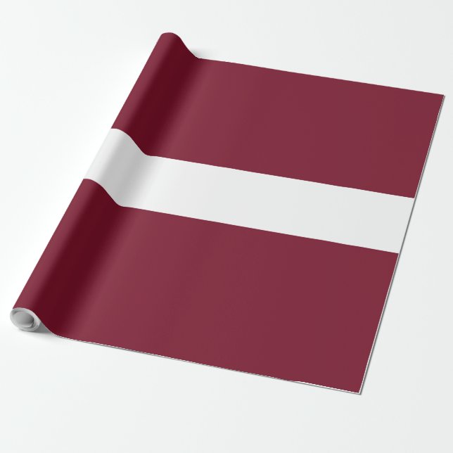 Papier Cadeau Drapeau de Lettonie (Déroulé)