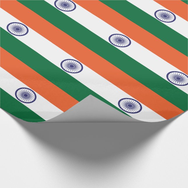 Papier Cadeau Drapeau de l'Inde (Coin)