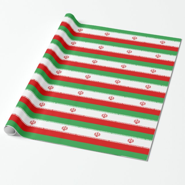 Papier Cadeau Drapeau de l'Iran (Déroulé)
