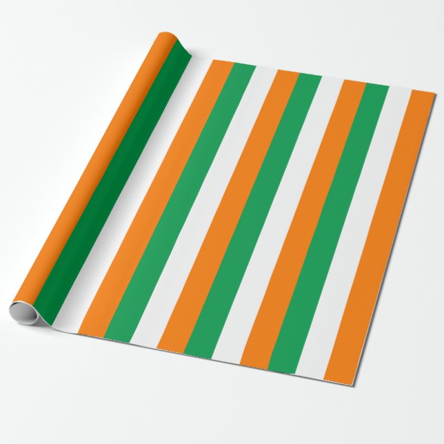 Papier Cadeau Drapeau de l'Irlande (Déroulé)