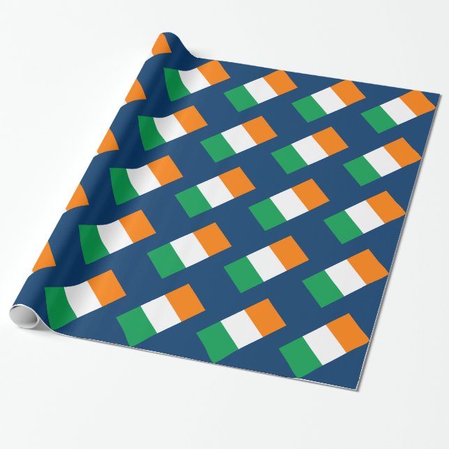 Papier Cadeau Drapeau de l'Irlande (Déroulé)