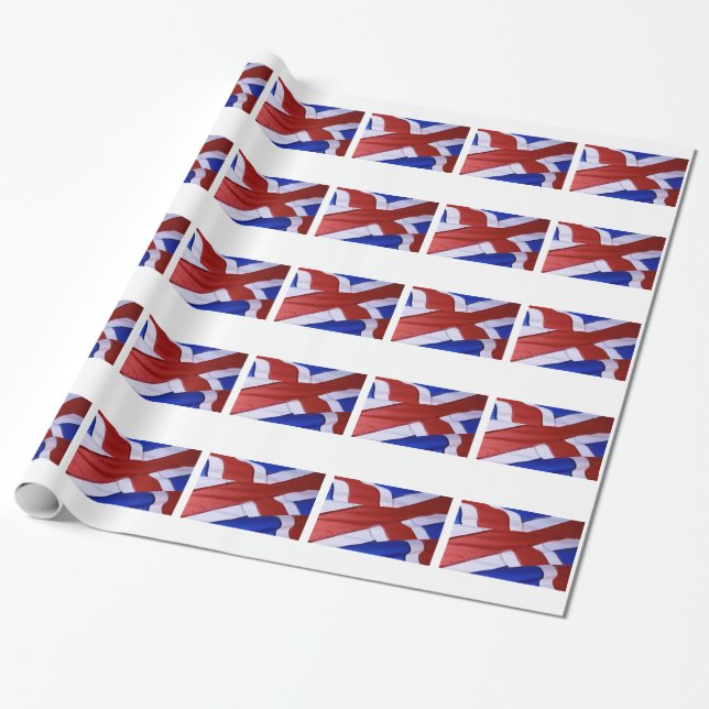 PAPIER CADEAU DRAPEAU DE L'ISLANDE (Déroulé)