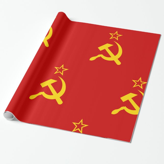 Papier Cadeau Drapeau de l'URSS - Drapeau de l'Union soviétique (Déroulé)