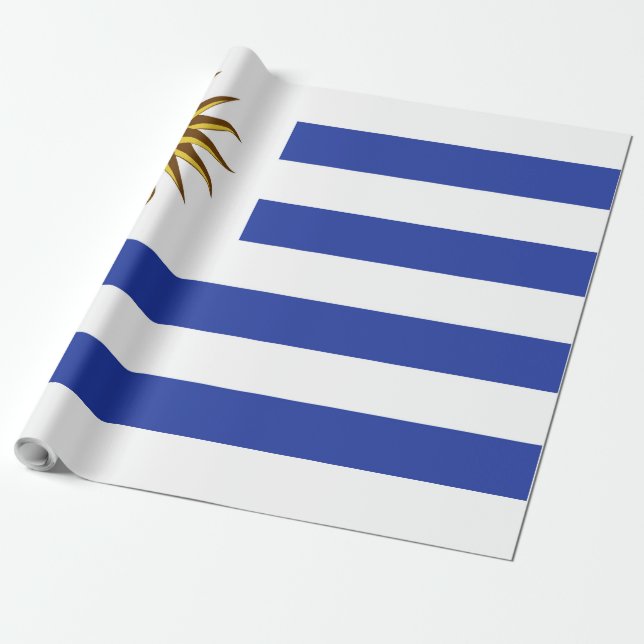 Papier Cadeau drapeau de l'Uruguay (Déroulé)