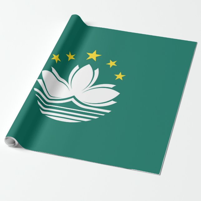 Papier Cadeau Drapeau de Macao (Déroulé)