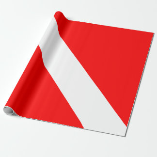 Papier Cadeau Drapeau de plongée Plongeur en apnée Plongeur en b