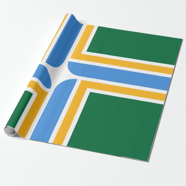 Papier Cadeau Drapeau de Portland (Oregon) (Déroulé)
