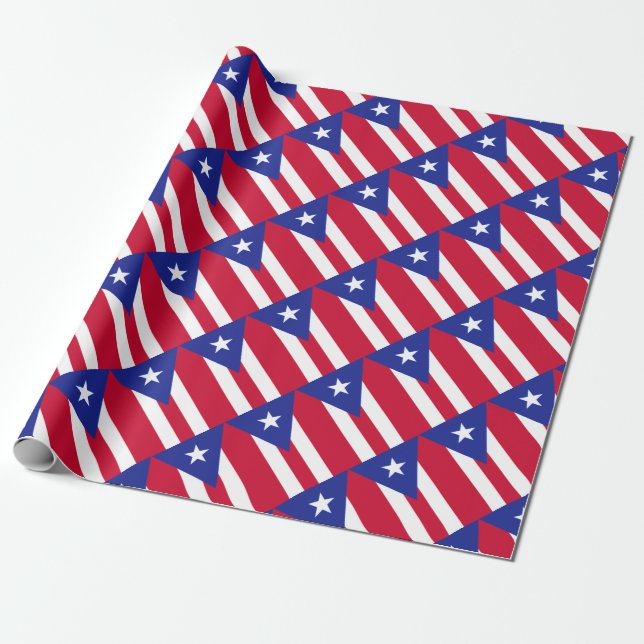 Papier Cadeau Drapeau de Porto Rico - Bandera De Porto Rico (Déroulé)