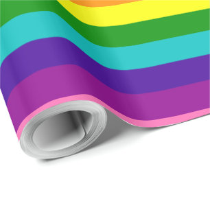 Papier Cadeau Drapeau de rayures de l'original 8 du gay pride