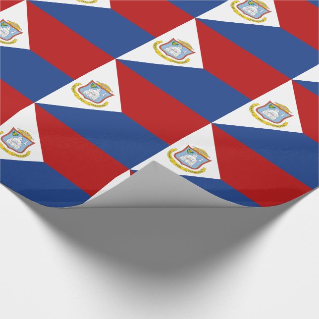 Papier Cadeau Drapeau de Saint-Martin (Coin)