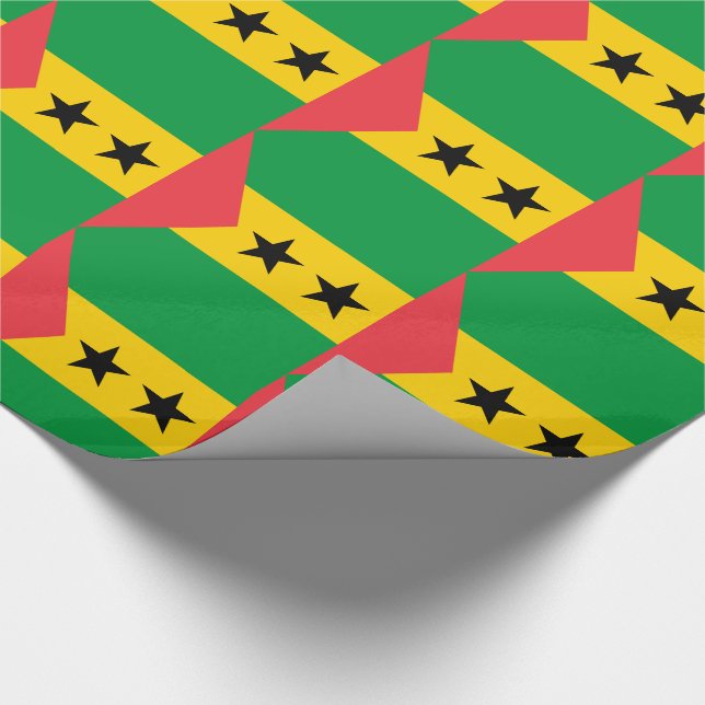 Papier Cadeau Drapeau de Sao Tomé-et-Principe (Coin)