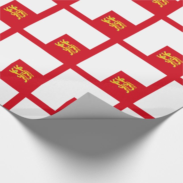 Papier Cadeau Drapeau de Sercq (Coin)
