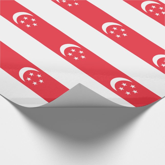 Papier Cadeau Drapeau de Singapour (Coin)