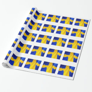 PAPIER CADEAU DRAPEAU DE SWEDISH