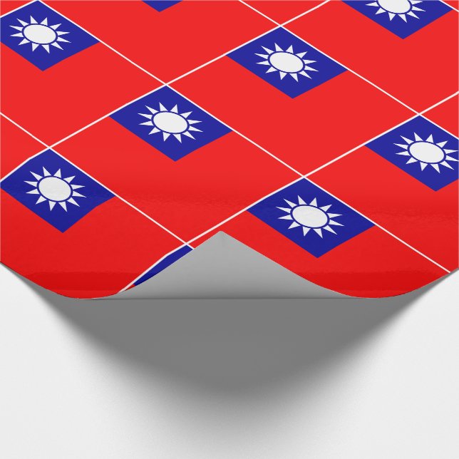 Papier Cadeau Drapeau de Taïwan (Coin)