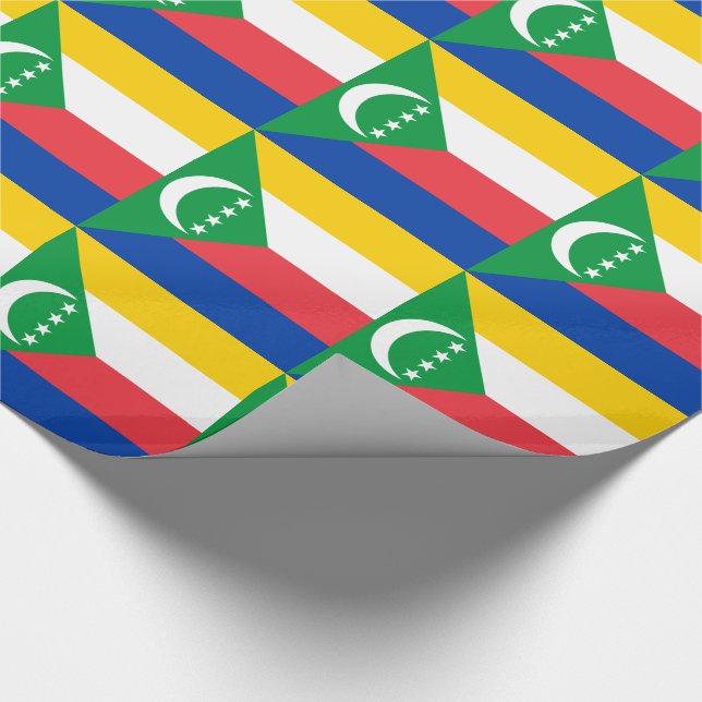 Papier Cadeau Drapeau des Comores (Coin)