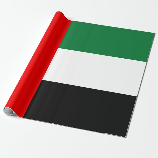 Papier Cadeau Drapeau des Émirats arabes unis (EAU) (Déroulé)