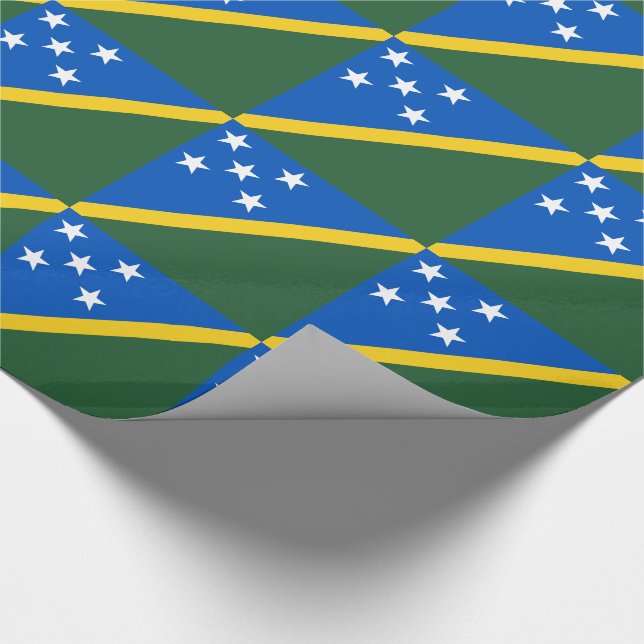 Papier Cadeau Drapeau des Îles Salomon (Coin)