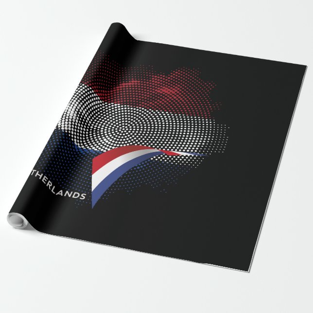 Papier Cadeau Drapeau des Pays-Bas (Déroulé)