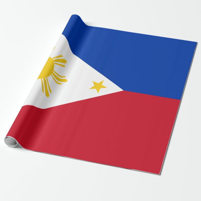 Papier Cadeau Drapeau des Philippines (Déroulé)