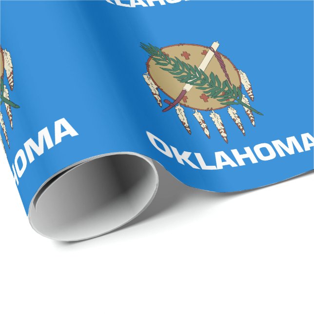 Papier Cadeau Drapeau d'État de l'Oklahoma (Coin rond)